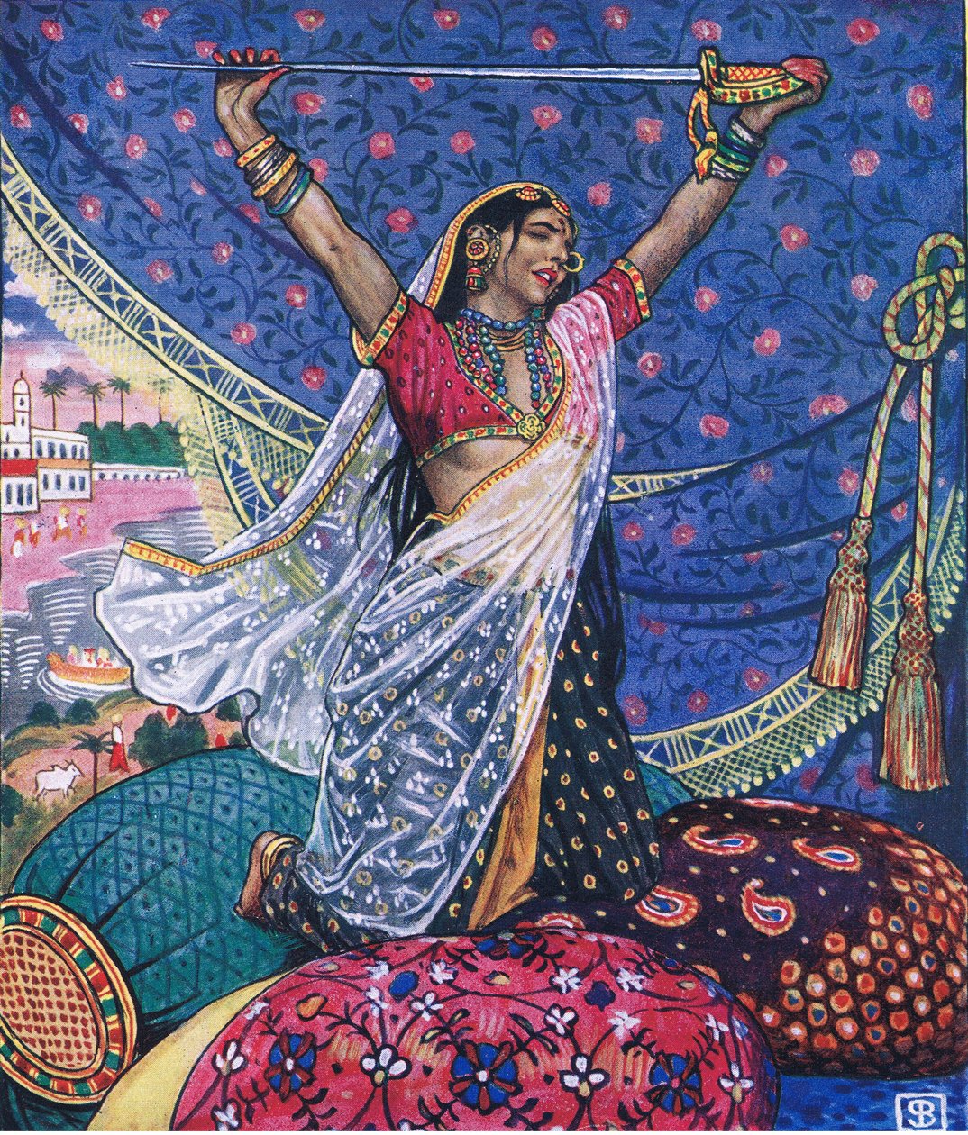 Mindre end støvet, illustration fra The Garden of Kama (og andre tekster fra Indien), 1920 af John Byam Liston Shaw