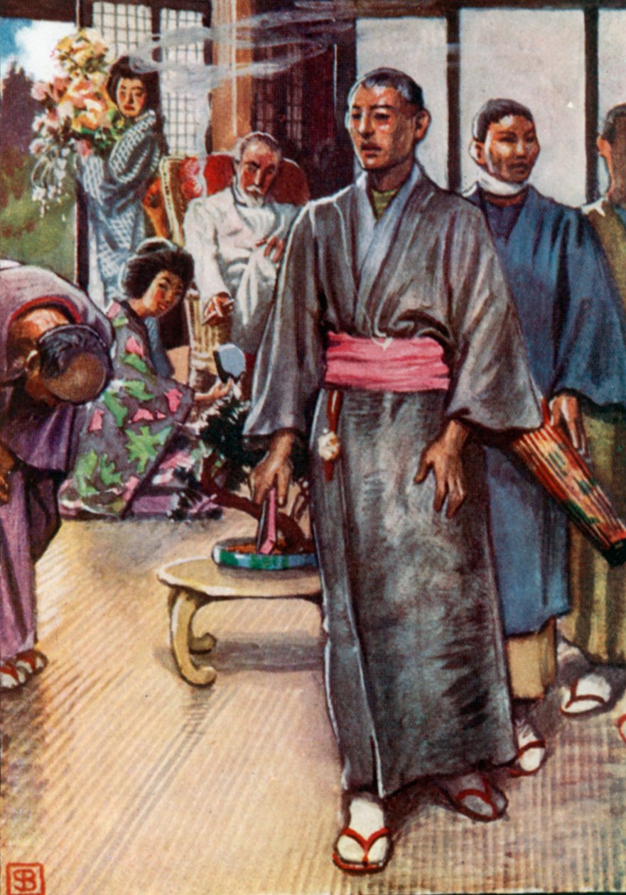 Puccini, Madam Butterfly (farvelitografi) af John Byam Liston Shaw