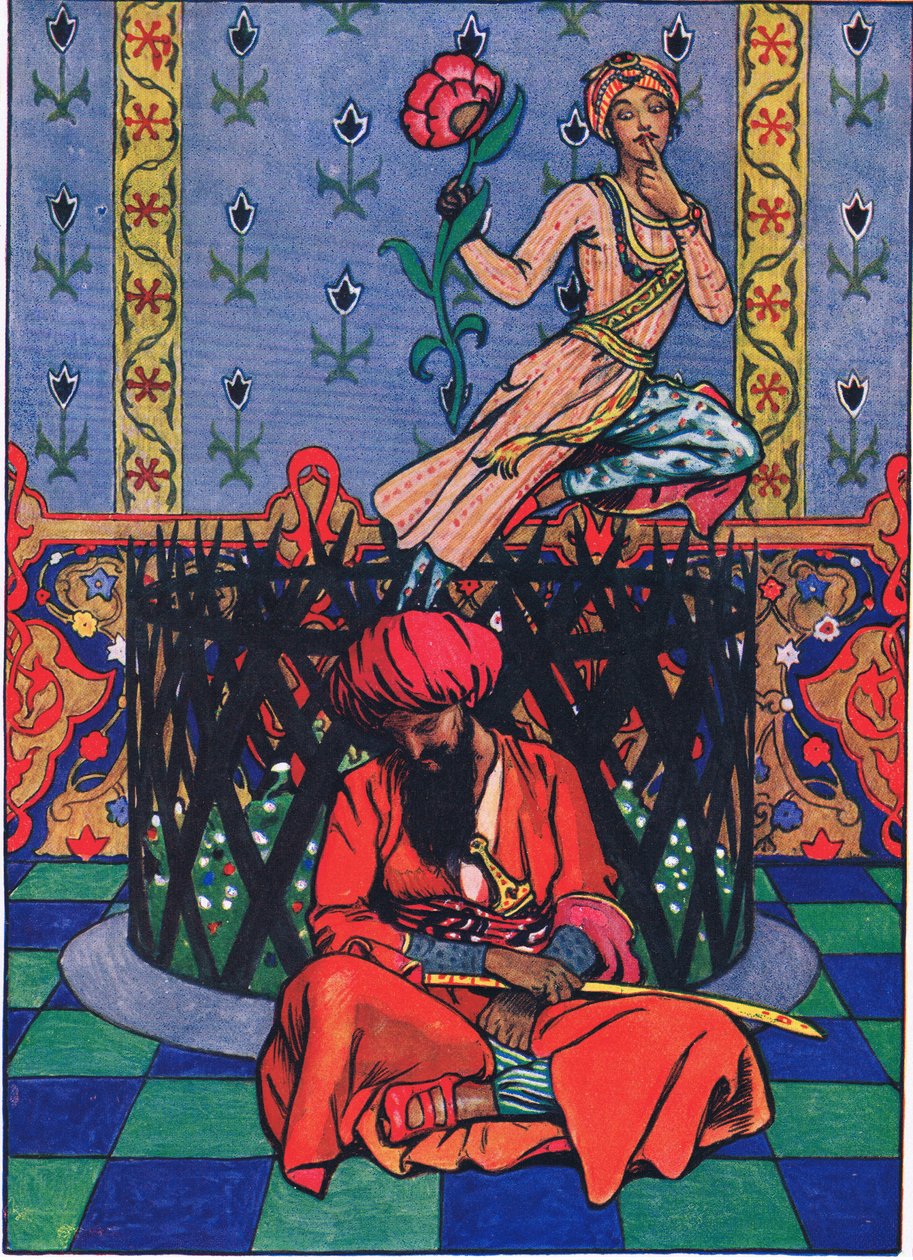 Reverie of Ormuz the Perser, illustration fra The Garden of Kama (og andre tekster fra Indien), 1920 af John Byam Liston Shaw