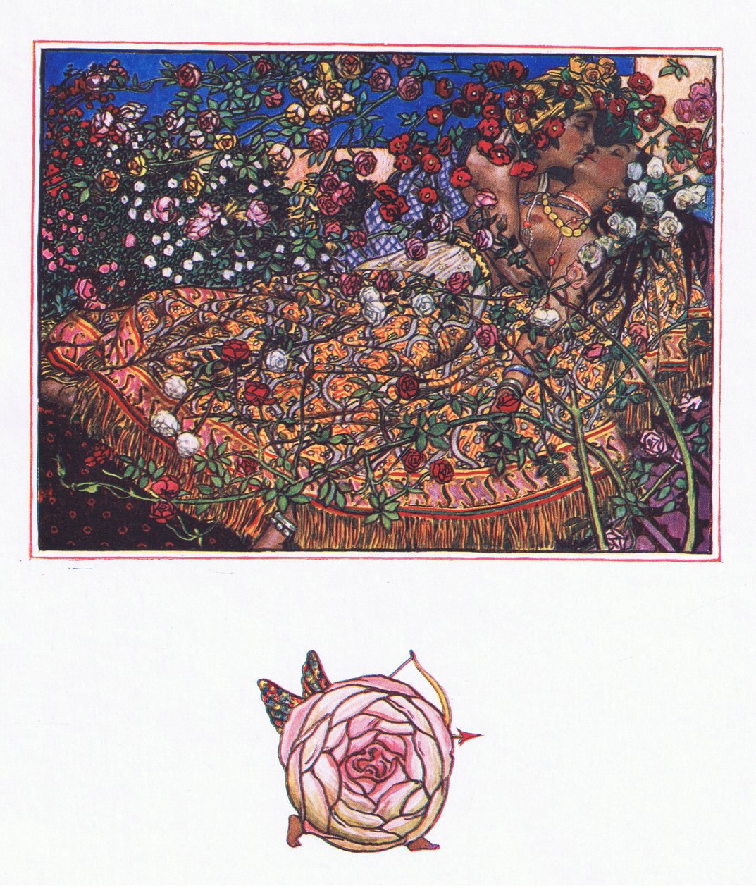 Sang af Gulbaz, illustration fra The Garden of Kama (og andre tekster fra Indien), 1920 af John Byam Liston Shaw