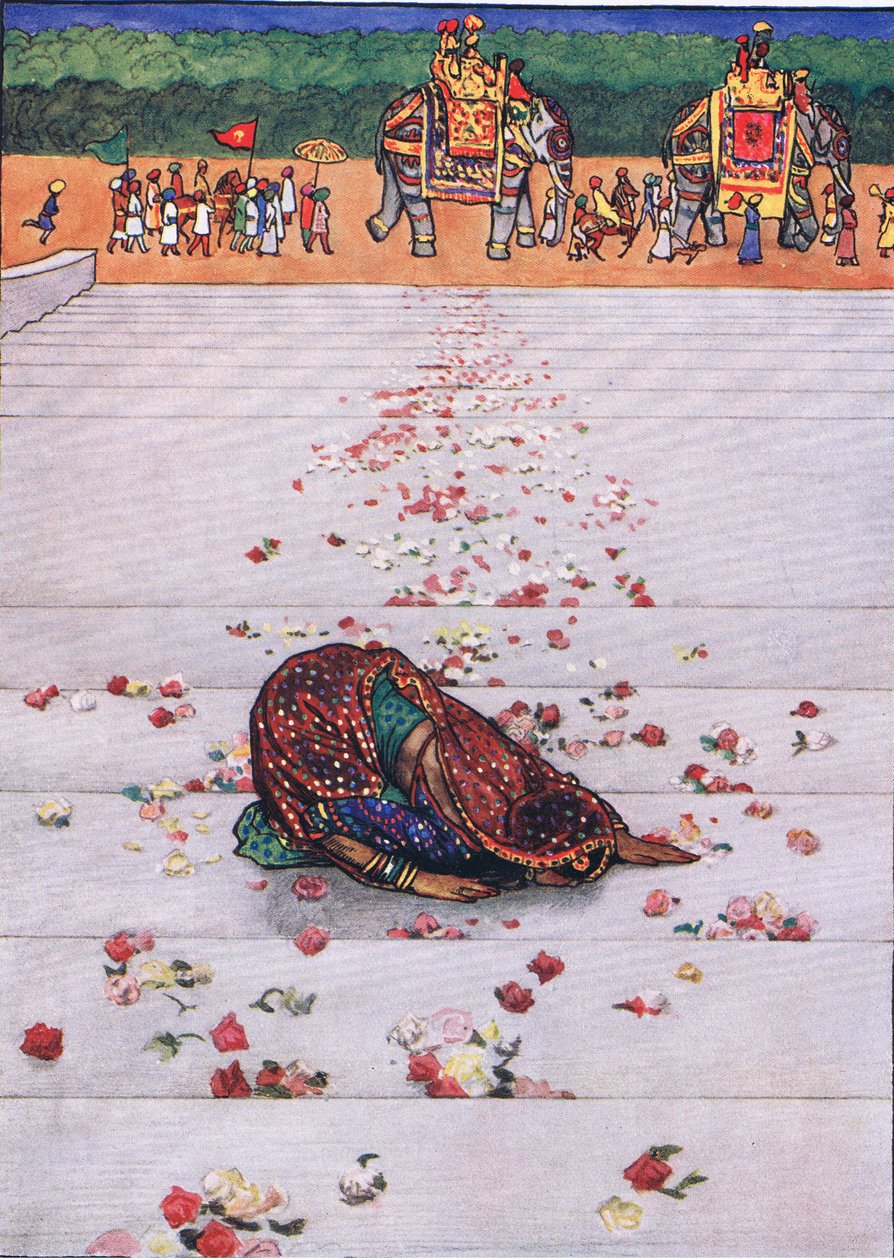 Sang om den hengivne slave, illustration fra "The Garden of Kama af John Byam Liston Shaw