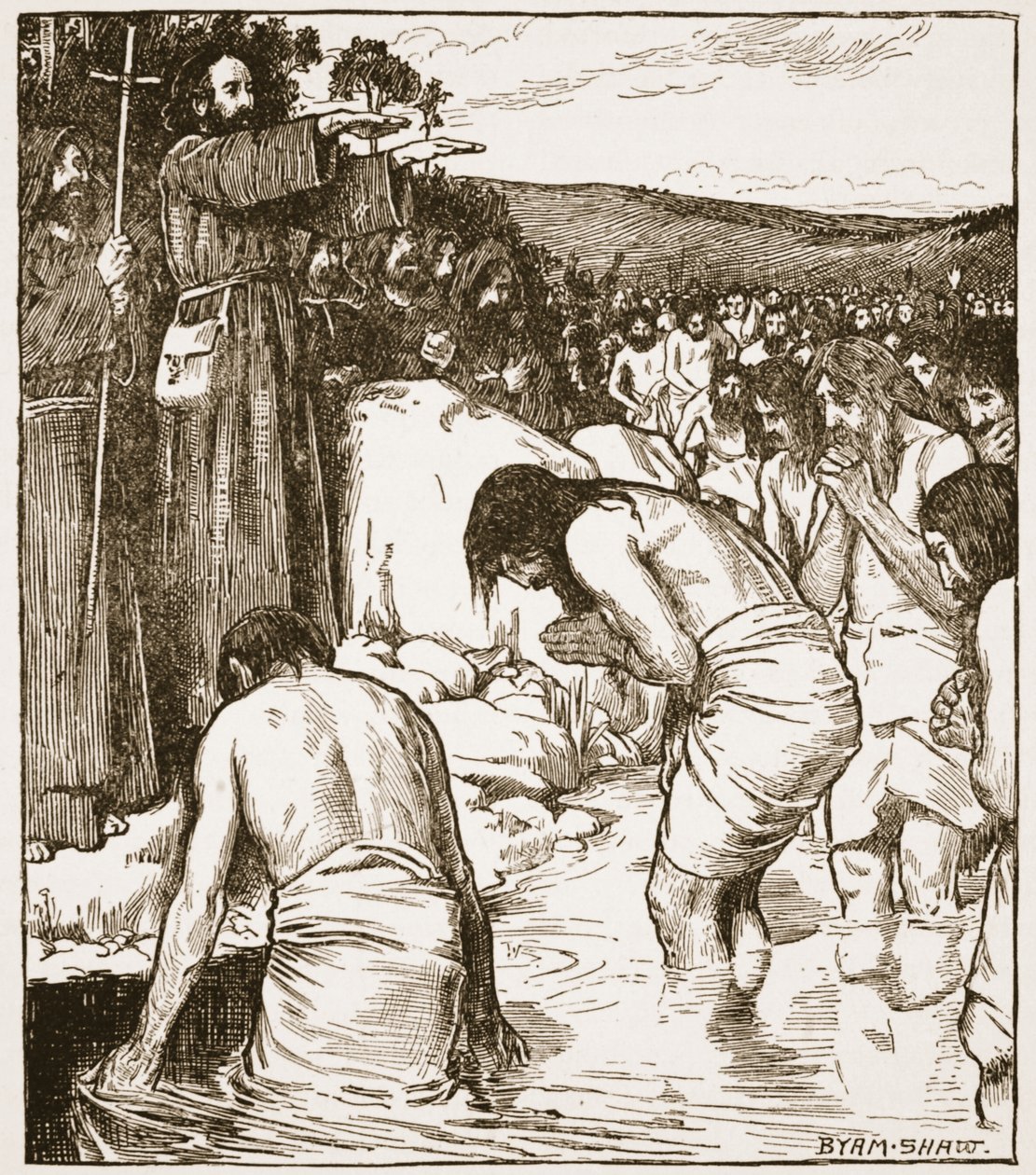 Dåben i Tara, illustration fra 