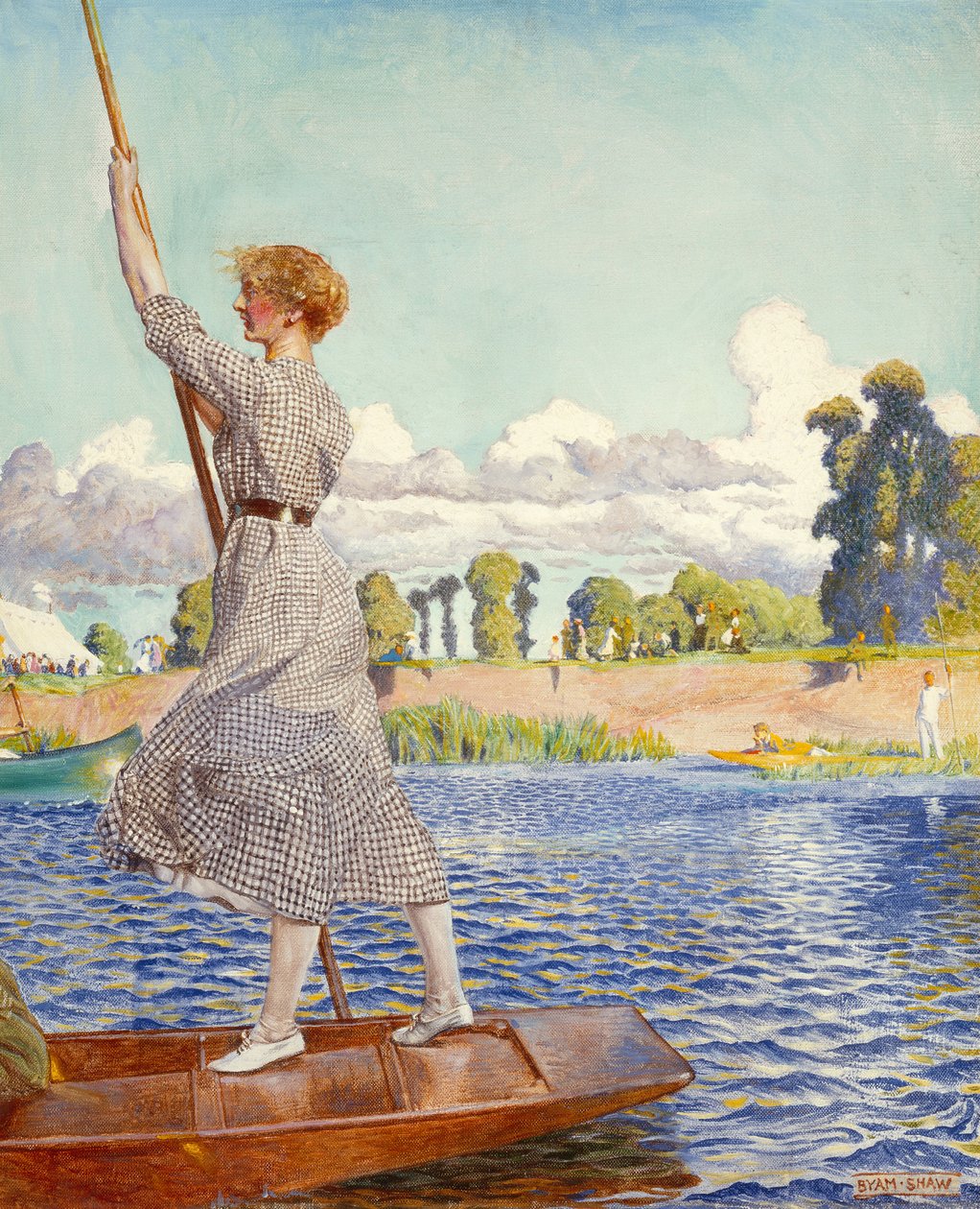 Regattaen (olie på lærred) af John Byam Liston Shaw