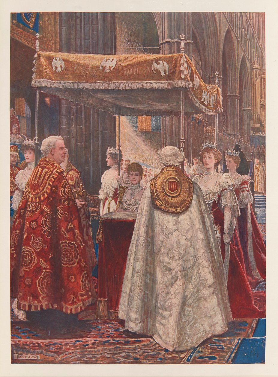 Kuningatar Alexandran voitelu af John Byam Liston Shaw