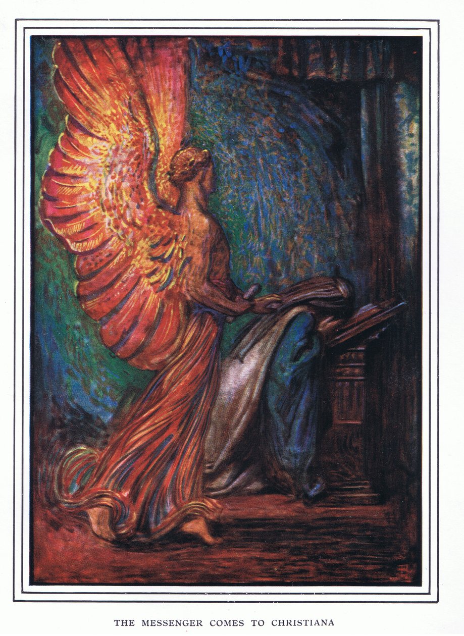 Budbringeren kommer til Christiana af John Byam Liston Shaw