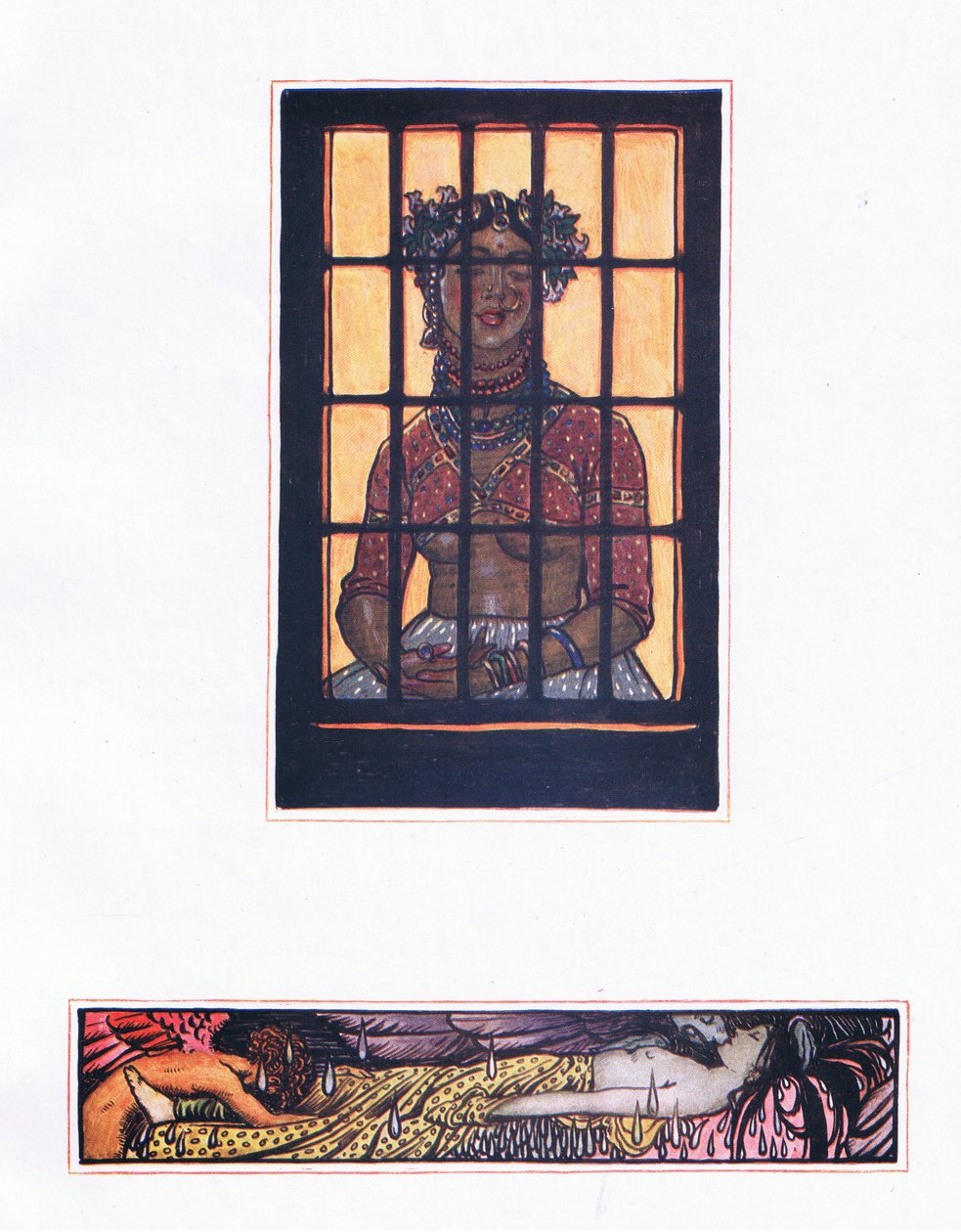 Historien om Lilavanti, illustration fra The Garden of Kama (og andre tekster fra Indien), 1920 af John Byam Liston Shaw