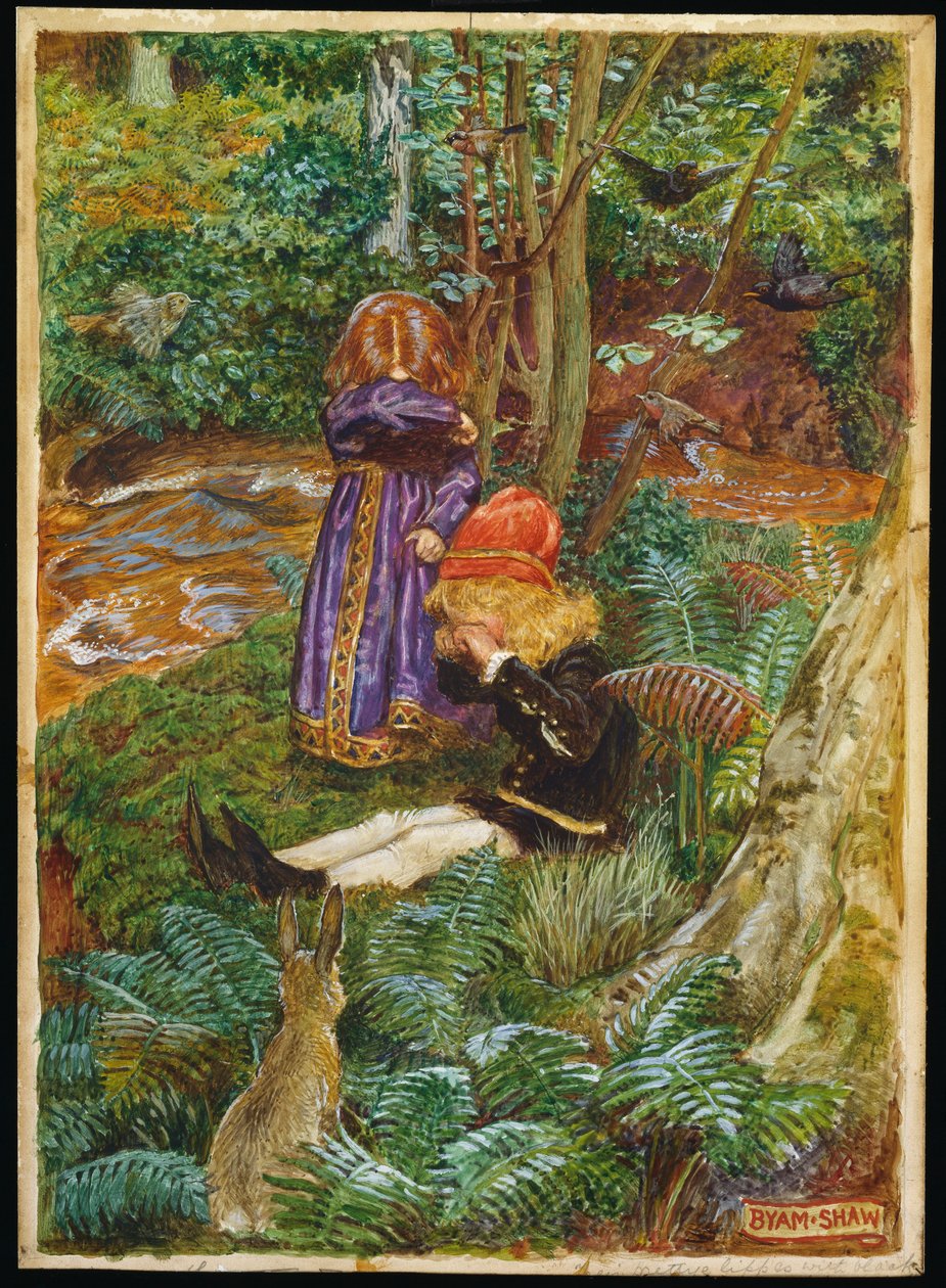 De satte sig ned og græd af John Byam Liston Shaw