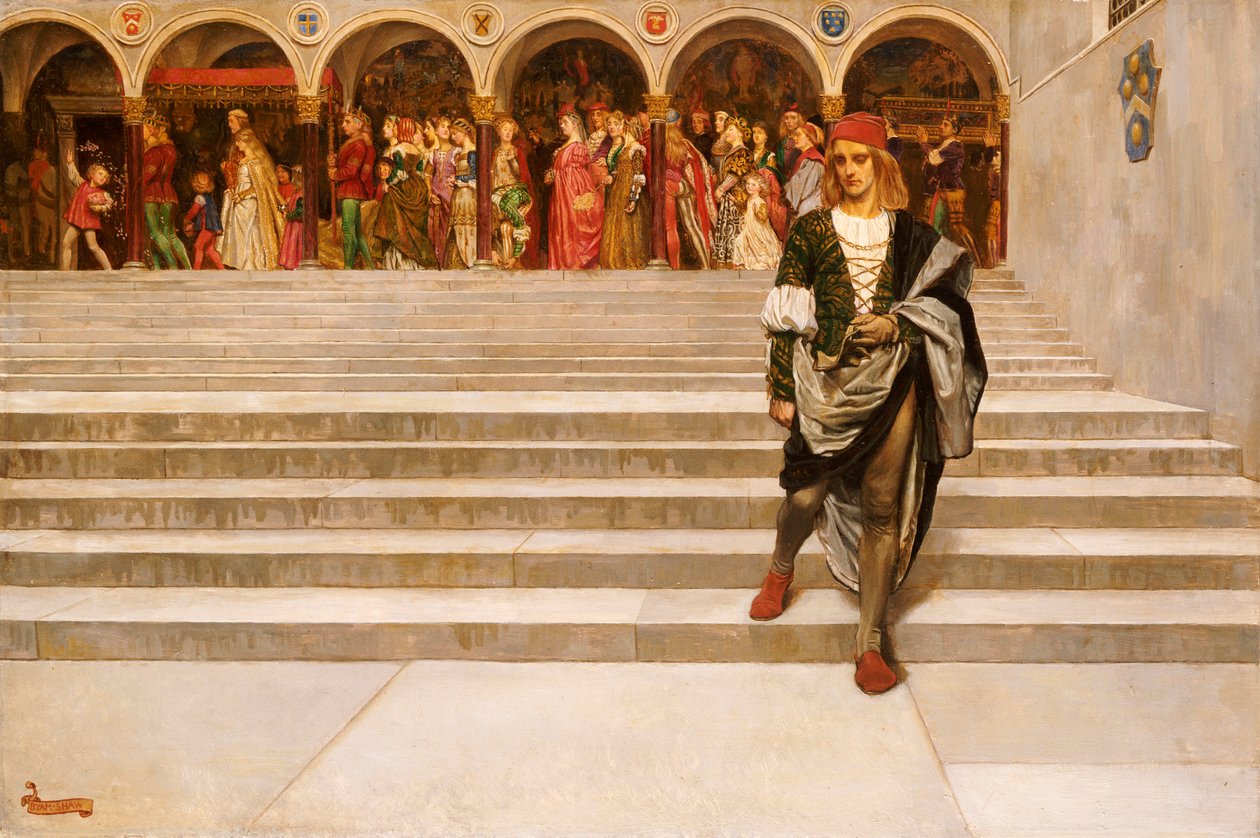 Dette er et hjerte, dronningen støttede sig til af John Byam Liston Shaw