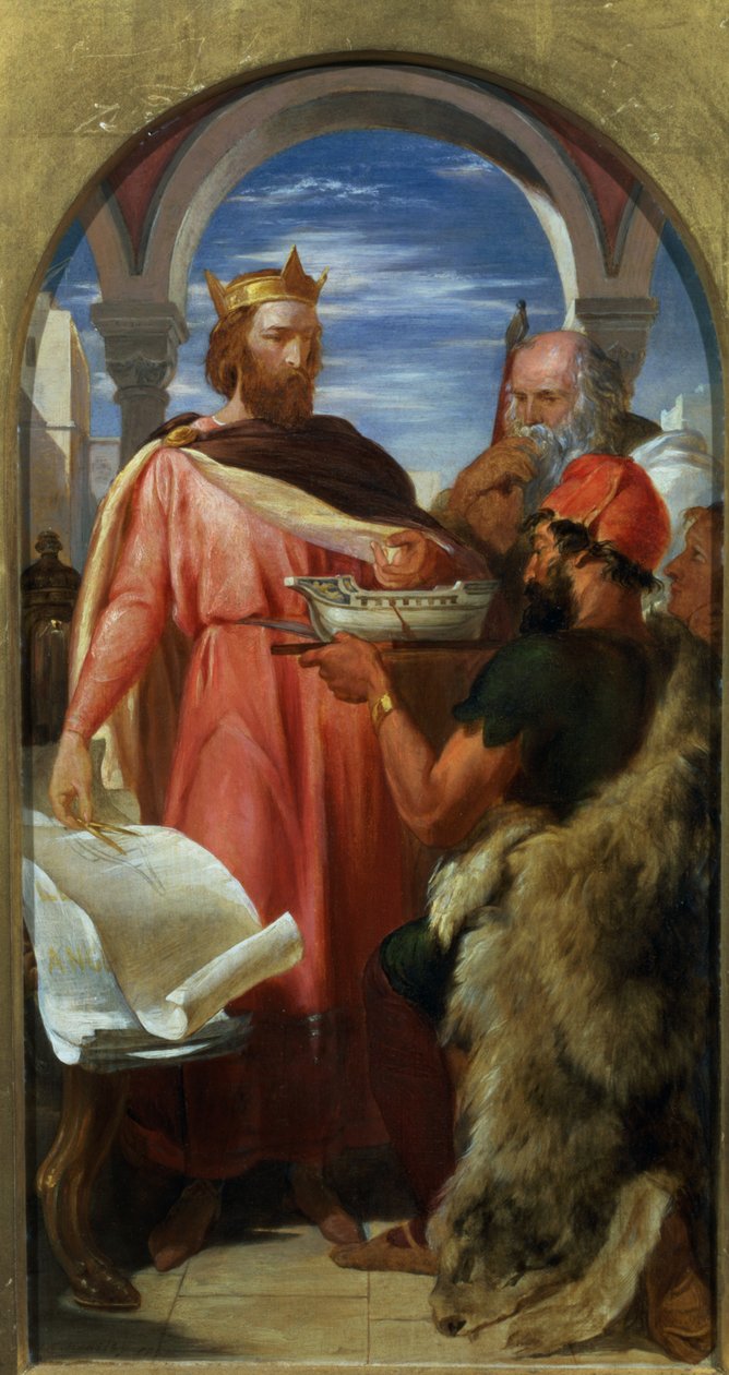 En model til Alfreds flåde, 1851 af John Callcott Horsley