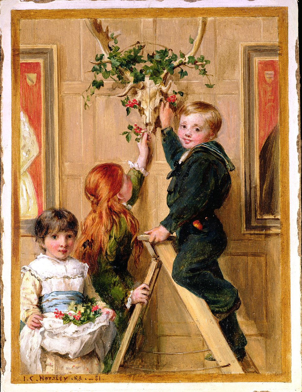 Udsmykning med Holly, 1881 af John Callcott Horsley