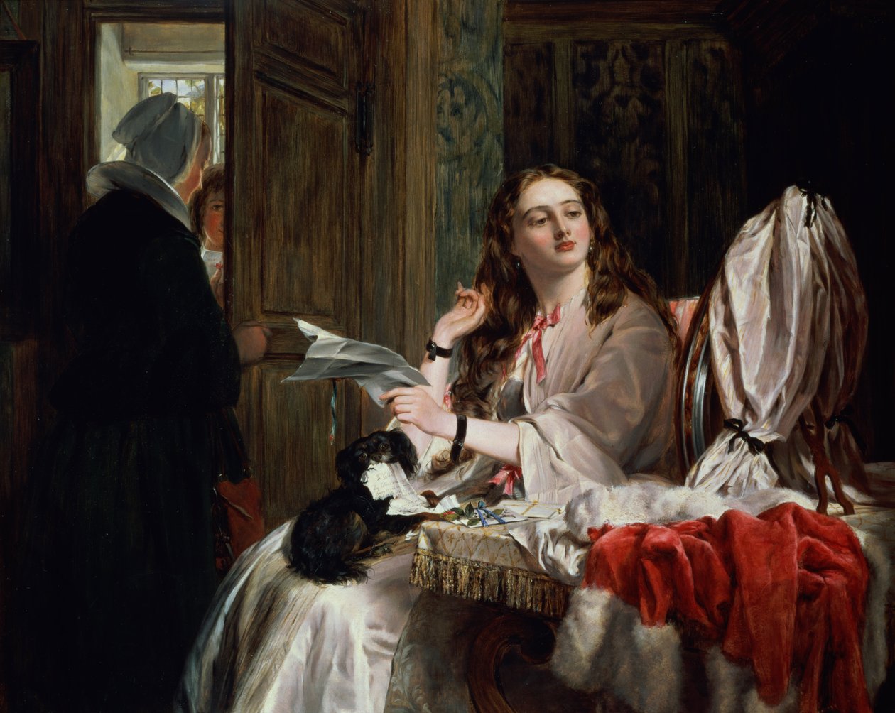 Valentins morgen, 1863 af John Callcott Horsley