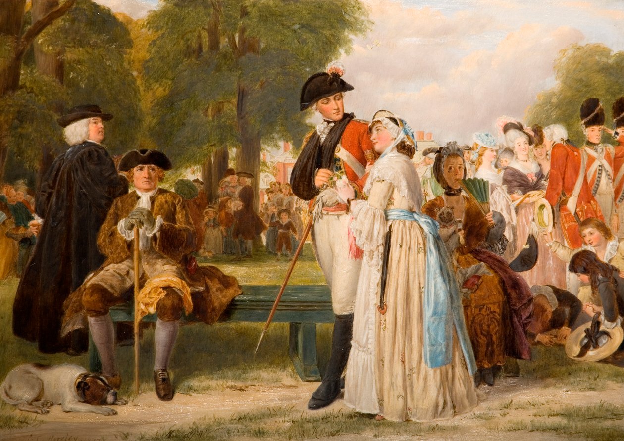 The World Forgetting - søndag eftermiddag i Kensington Gardens, 1877 af John Callcott Horsley