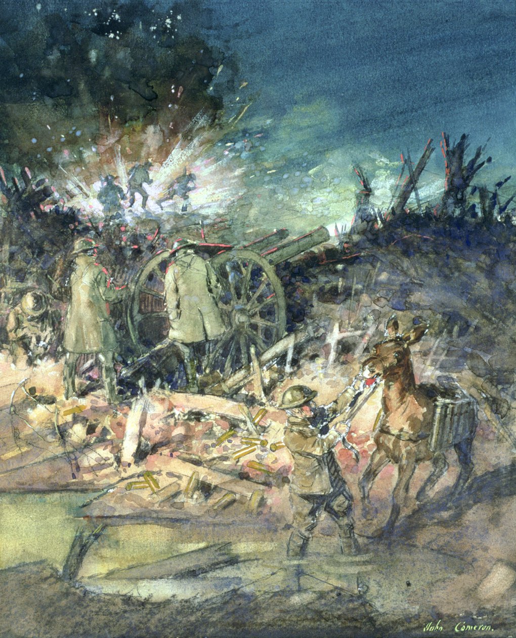 Kampscene (wc) af John Cameron