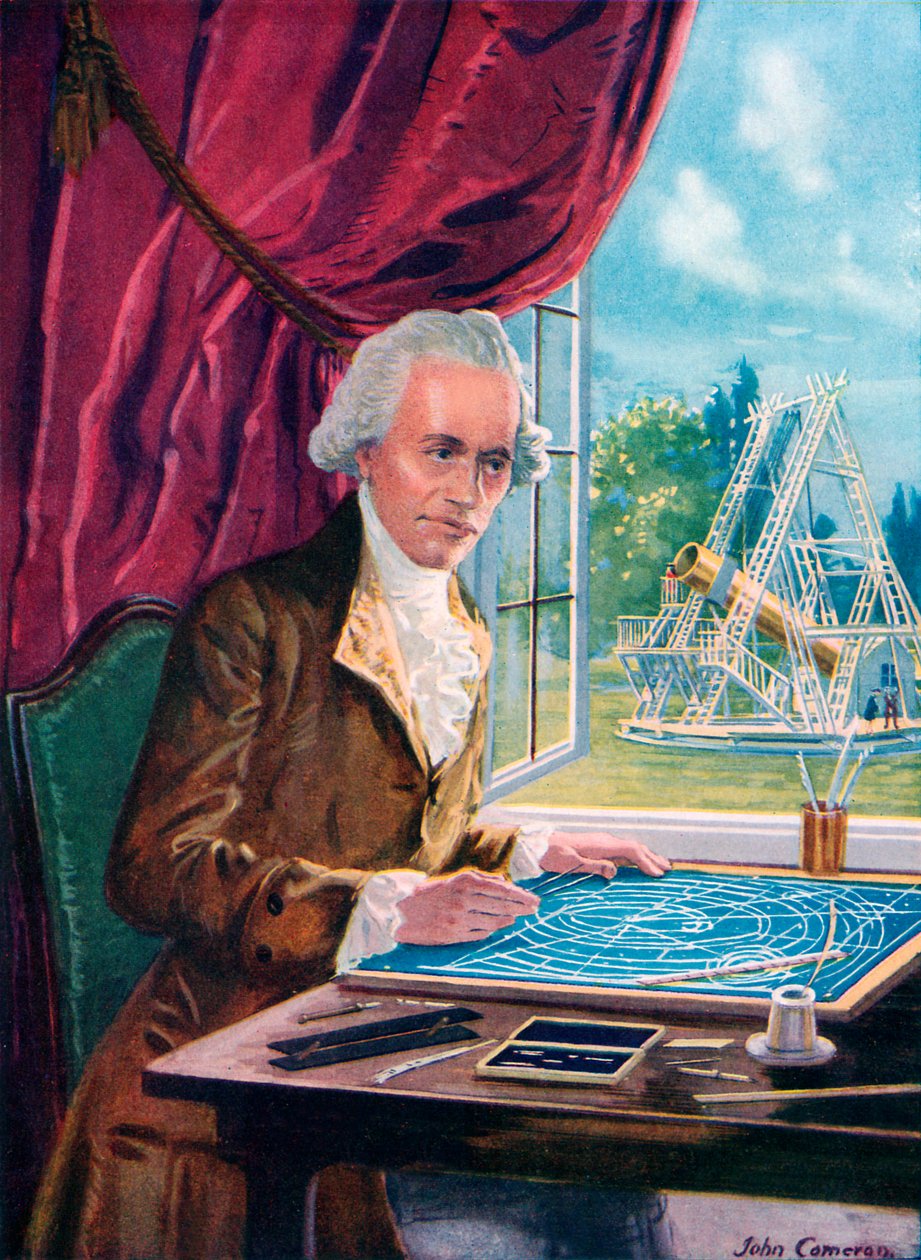 Sir William Herschel (farvelitografi) af John Cameron