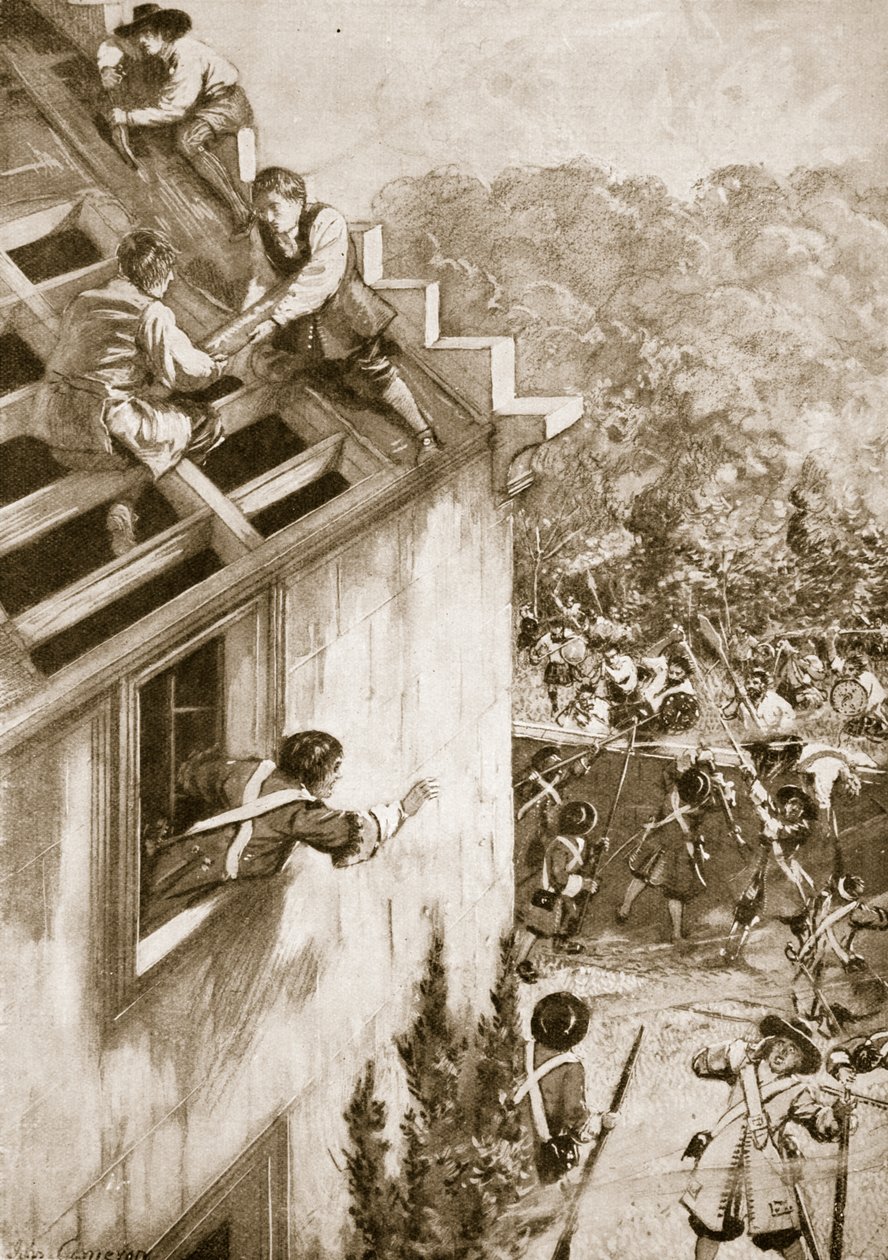 Angrebet af Dunkeld, 21. august 1689 (litho) af John Cameron