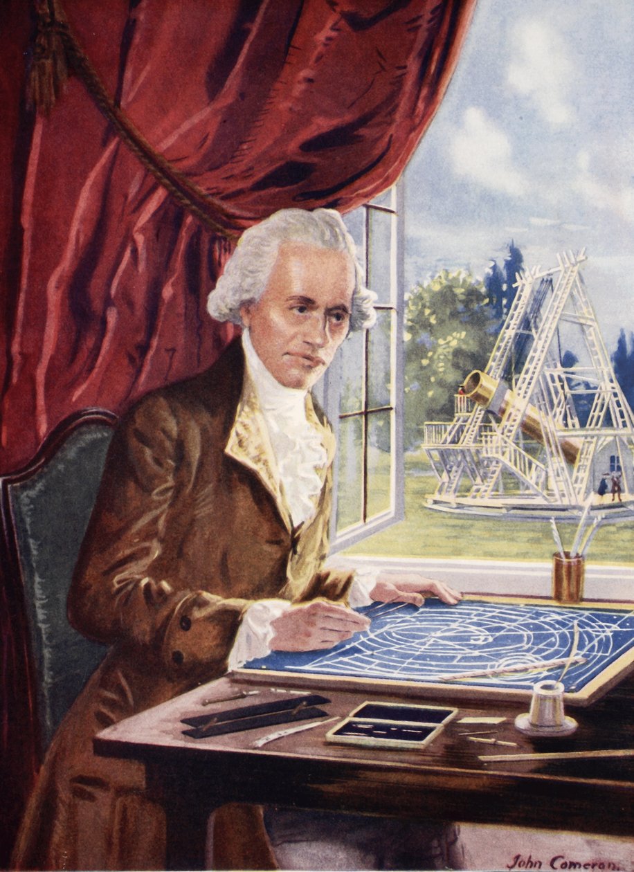 William Herschel på arbejde i Observatory House, Slough af John Cameron