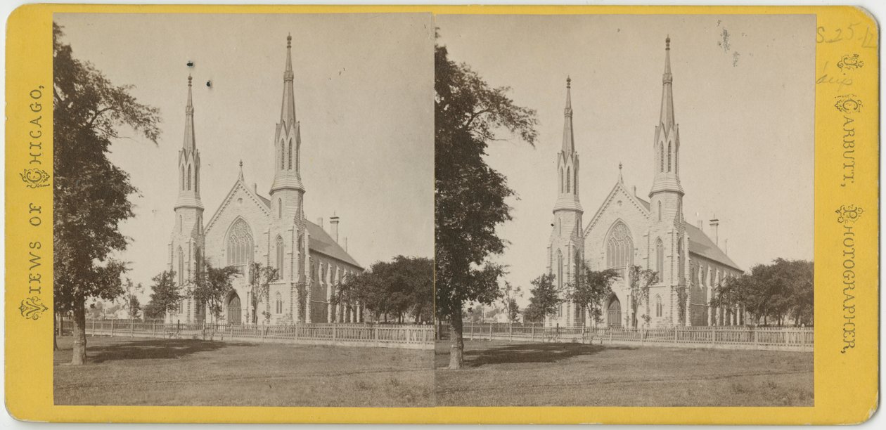 Stereoskopisk billede af Unity Church, ca. 1870 af John Carbutt