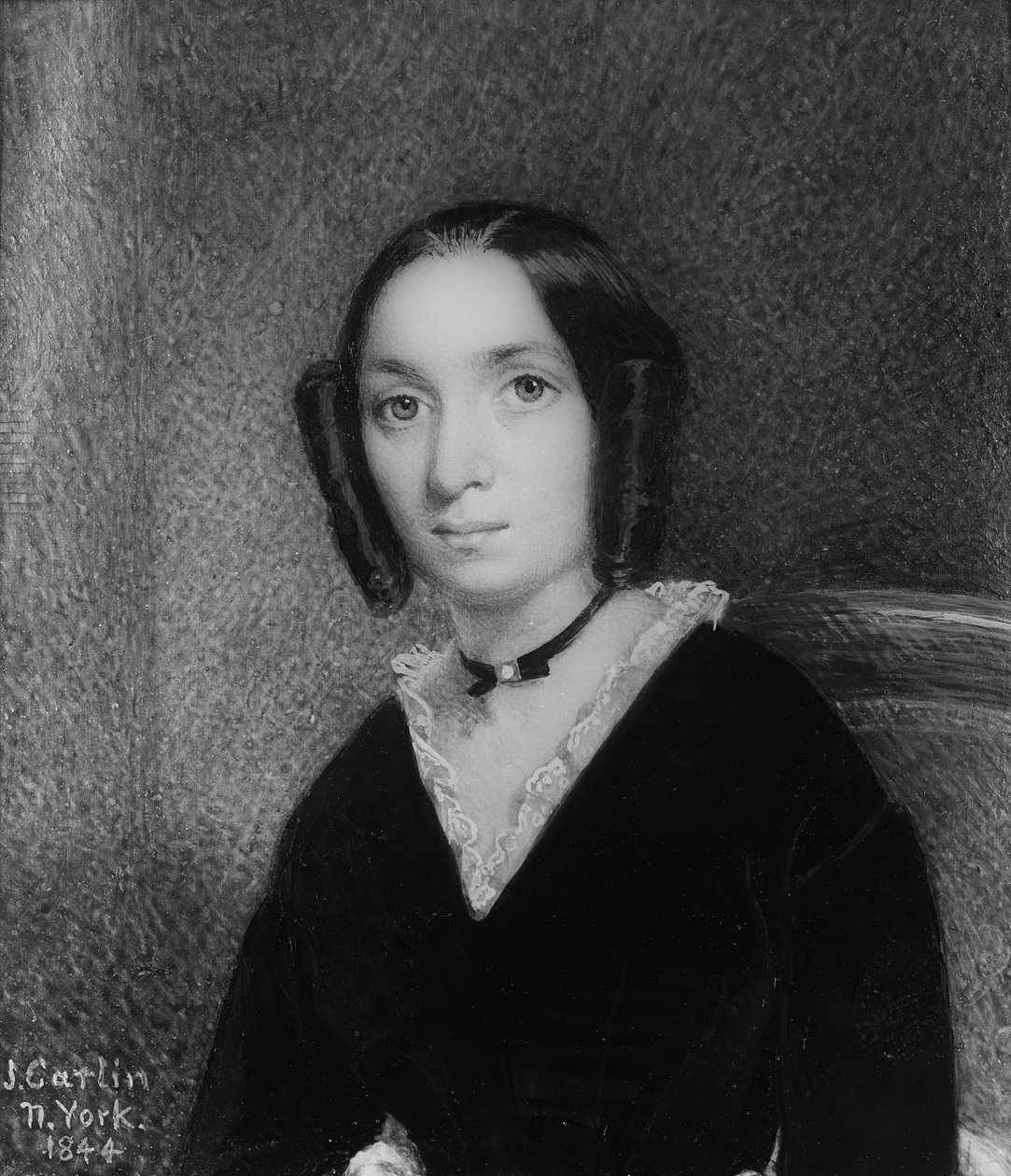 Portræt af en dame, 1844. af John Carlin