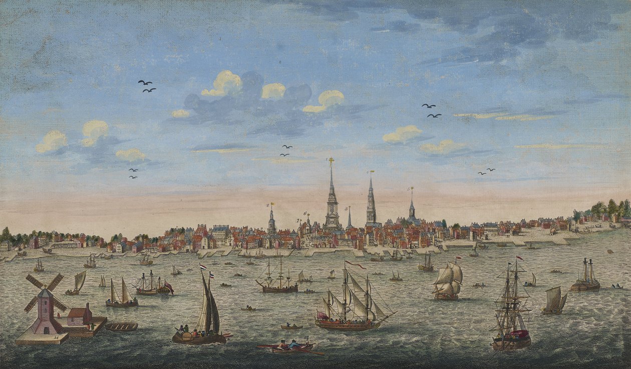 Et østperspektivbillede af Philadelphia, 1778 af John Carwitham