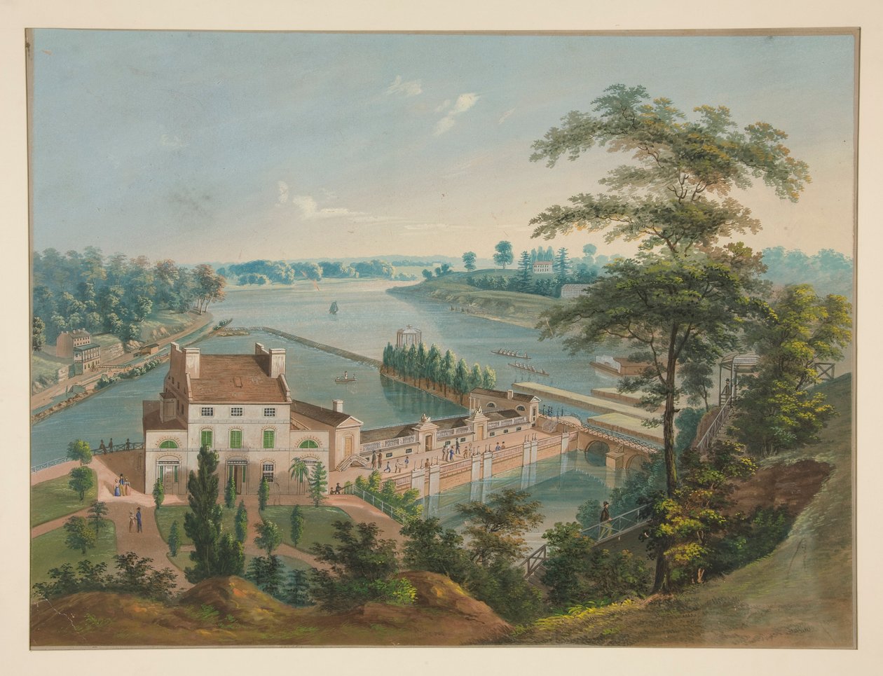 Vandværk i Fairmount Park, Philadelphia af John Caspar Wild