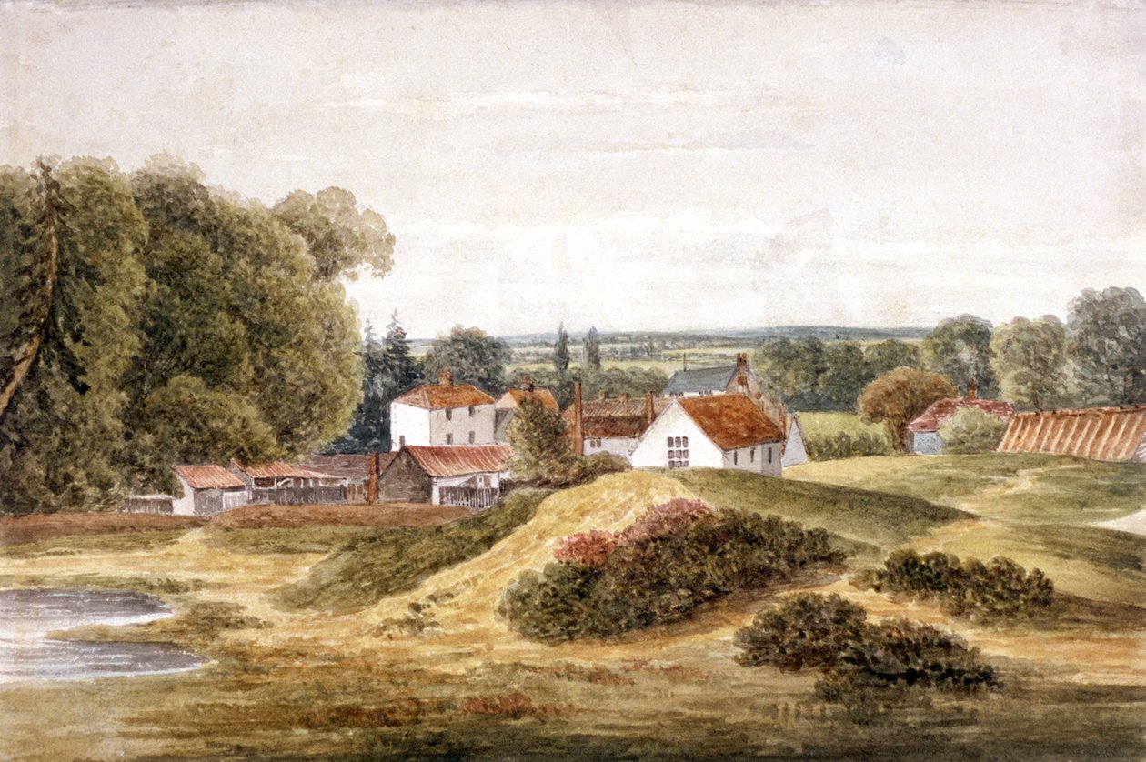 The Spaniards Inn, Hampstead Heath, Hampstead, London, c1820 af John Cawthorn