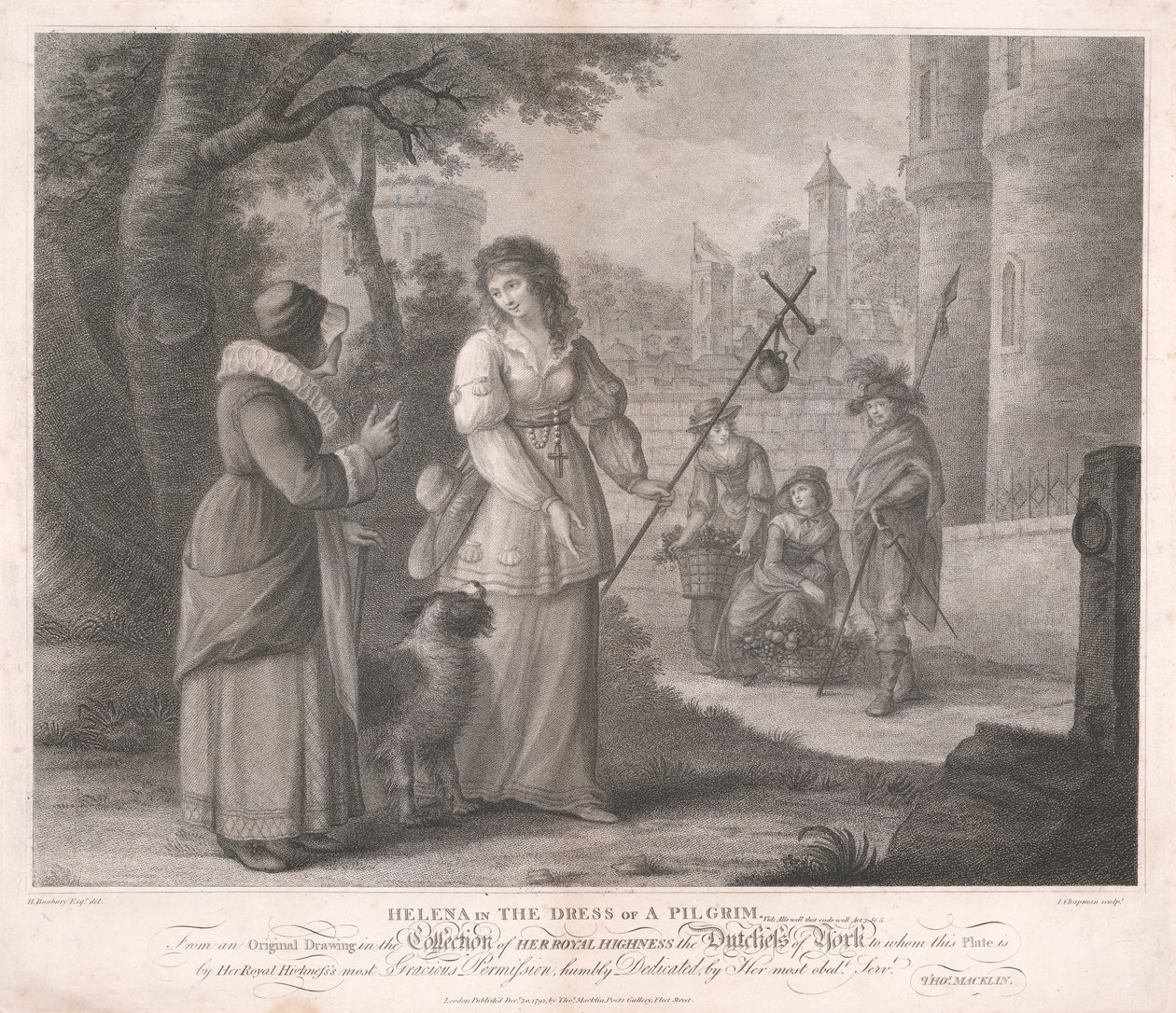 Helena i en pilgrims kjole - "Alt er godt, der ender godt," akt III, Scene V af John Chapman