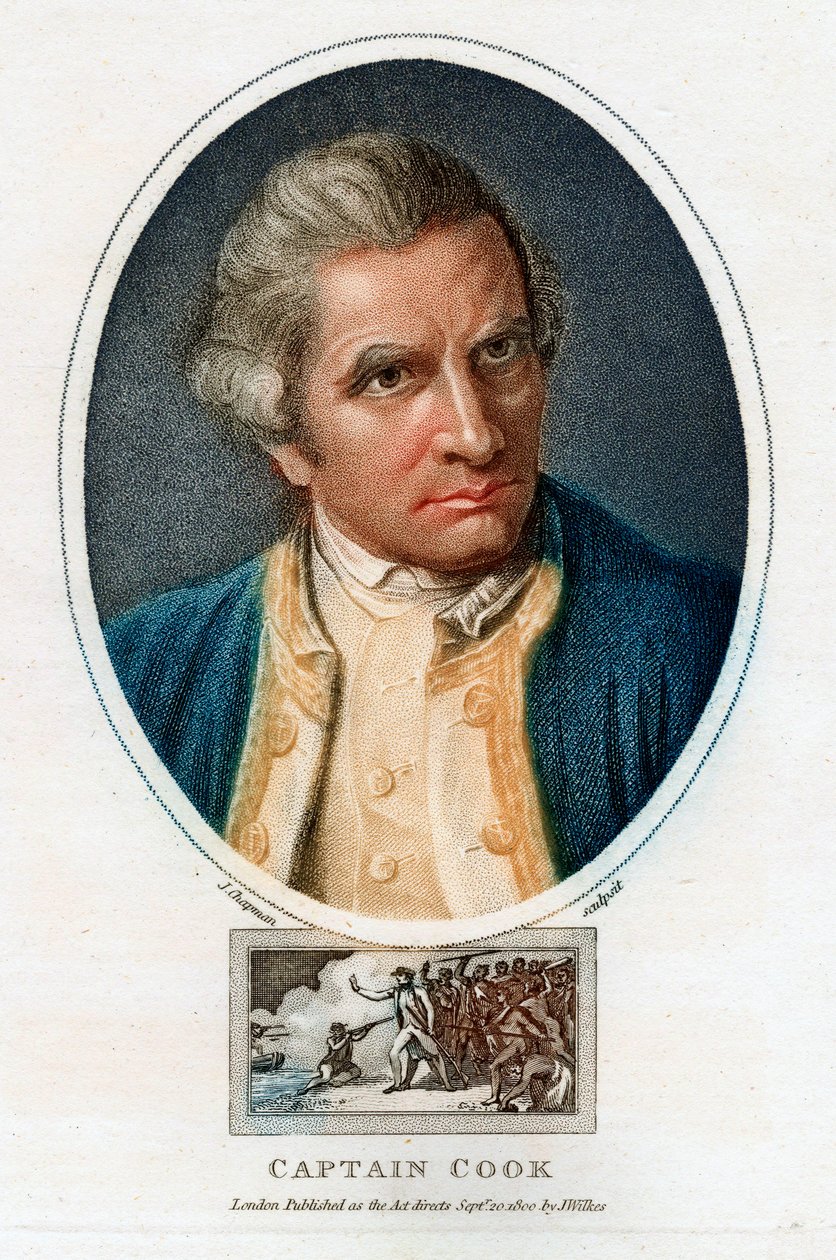 Portræt af James Cook, 1800 af John Chapman