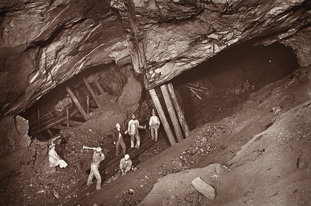 The 70 tram-road, East Pool mine, illustration fra 
