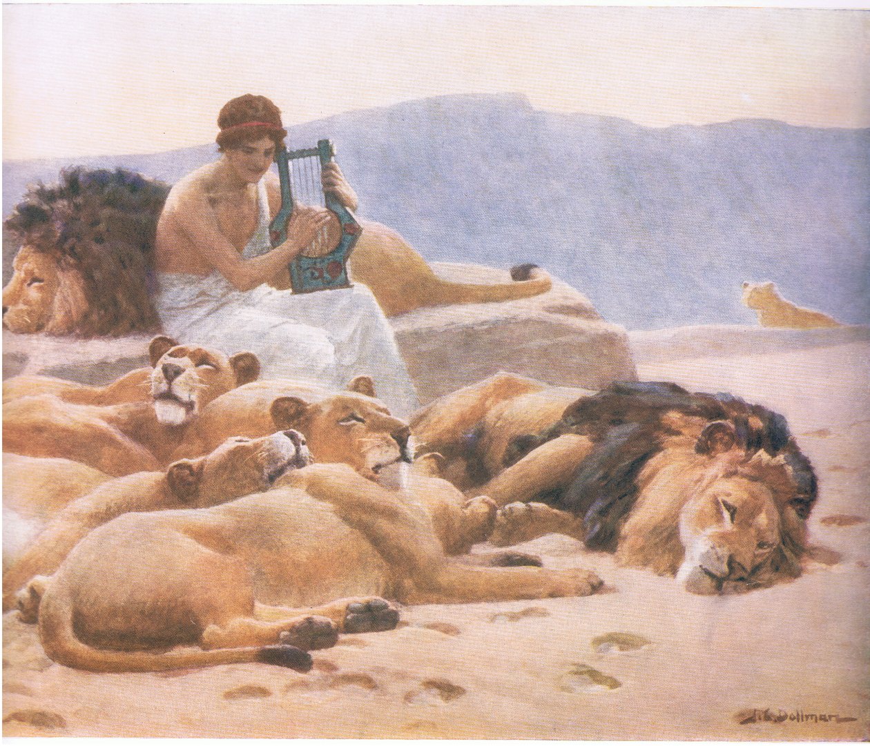Orpheus og hans lut, Bibbys Annual, 1916-17 af John Charles Dollman