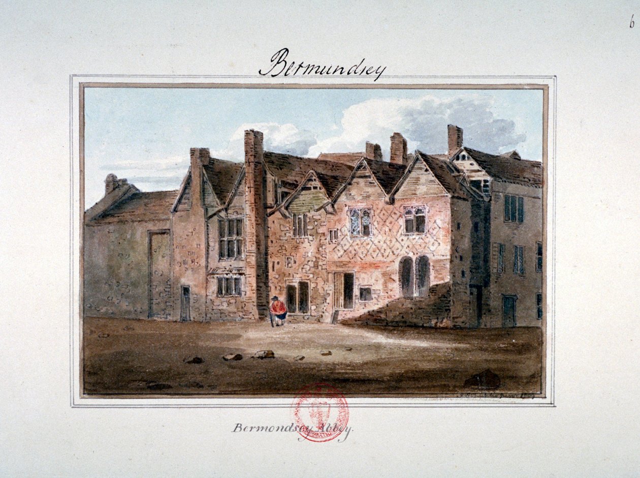 Abbey of St Saviour, Bermondsey, London, 1809 af John Chessell Buckler