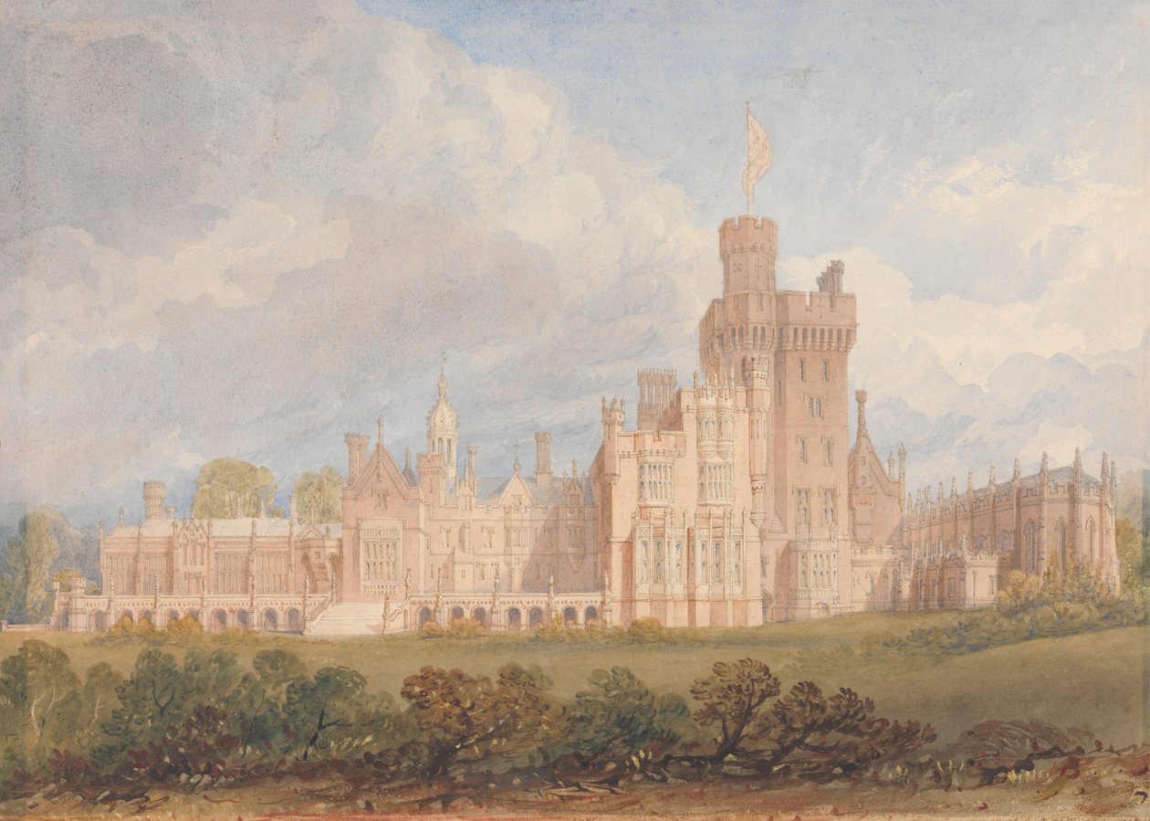Costessey Hall, Norfolk af John Chessell Buckler