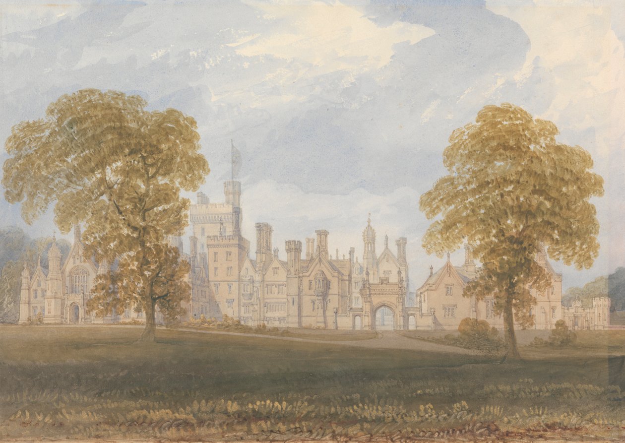 Costessey Hall, Norfolk af John Chessell Buckler