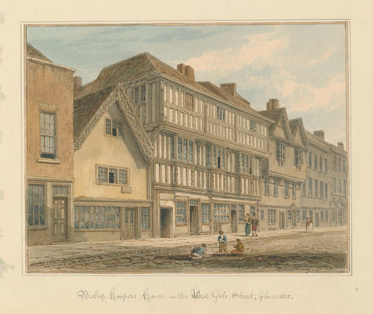 Gloucestershire - Biskop Coopers hus af John Chessell Buckler