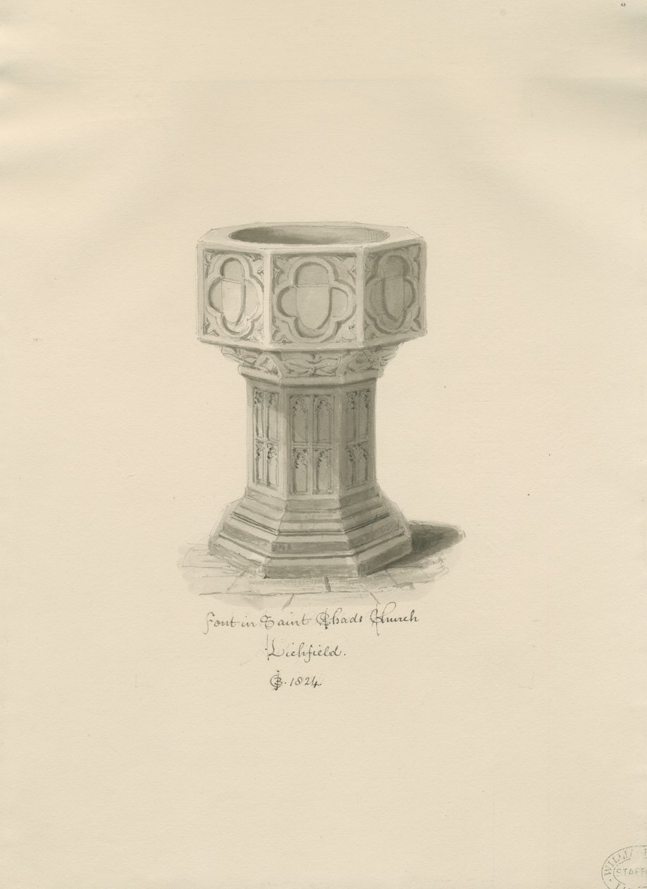 Lichfield - Font i St. Chad
