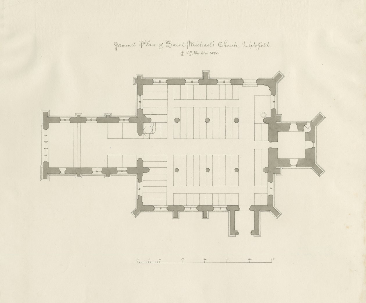 Lichfield - Grundplan for St. Michael