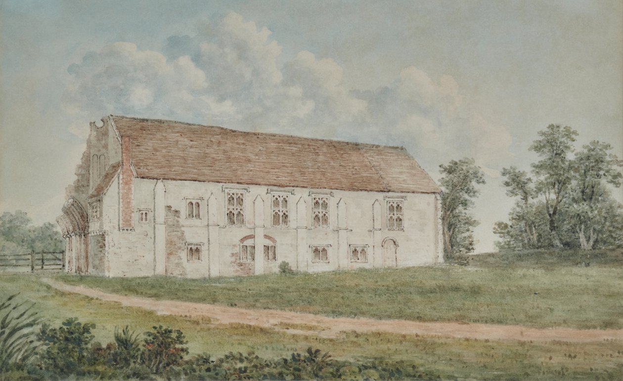 Munk Horton Priory af John Chessell Buckler