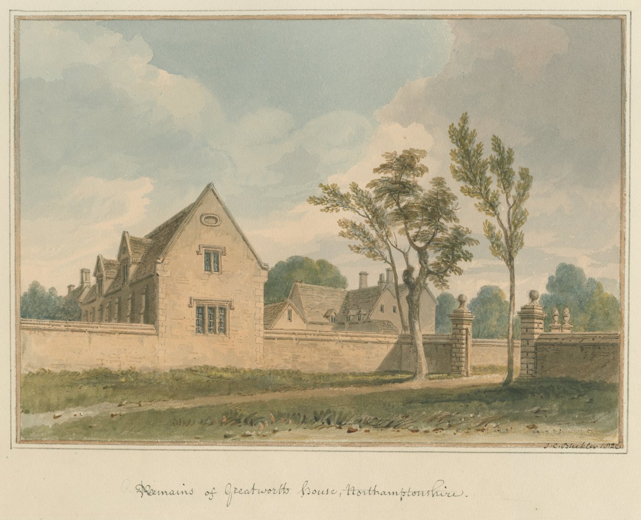 Northamptonshire - Greatworth House, 1826 af John Chessell Buckler
