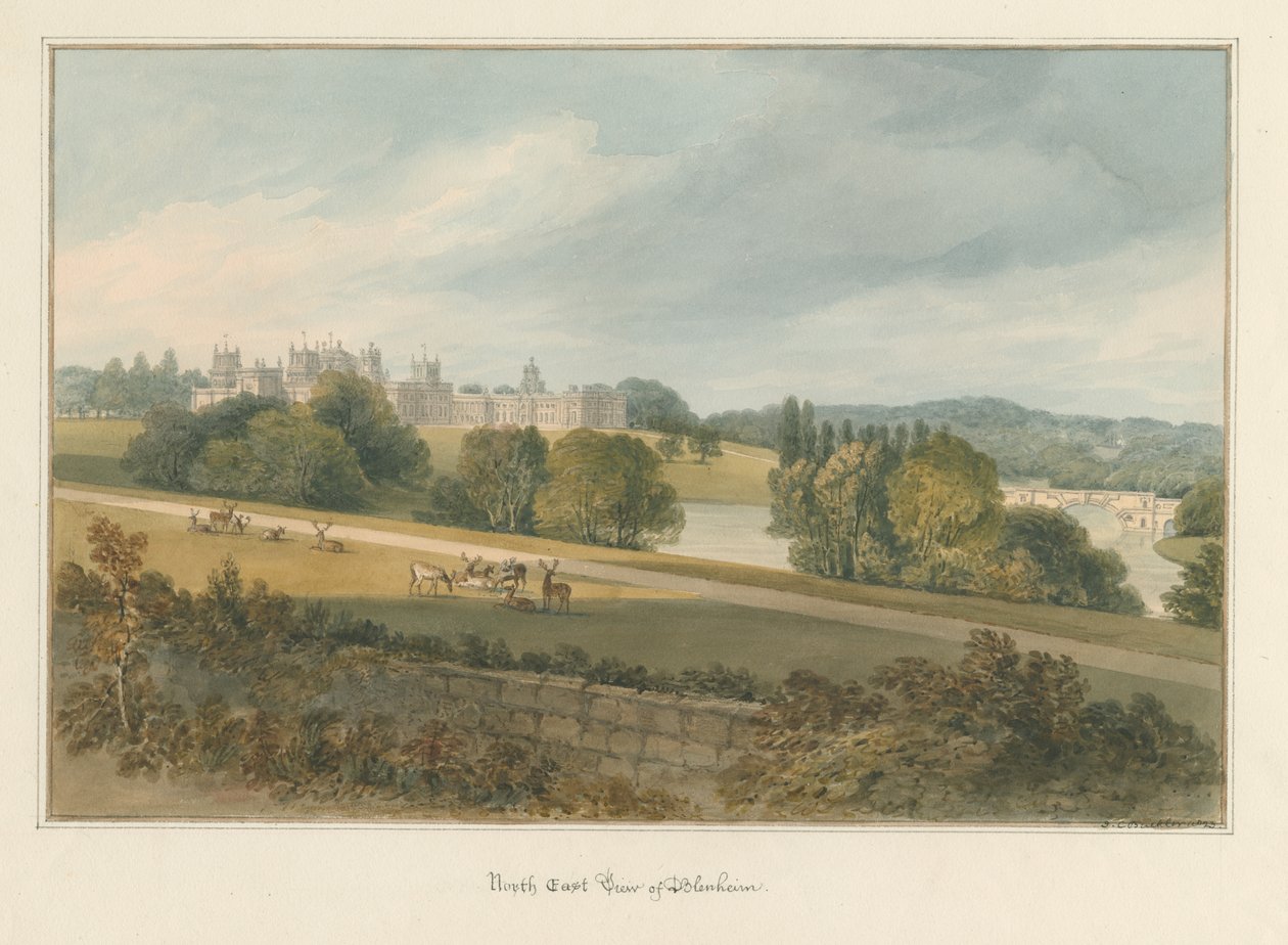 Oxfordshire - Blenheim [Palace], 1823 af John Chessell Buckler