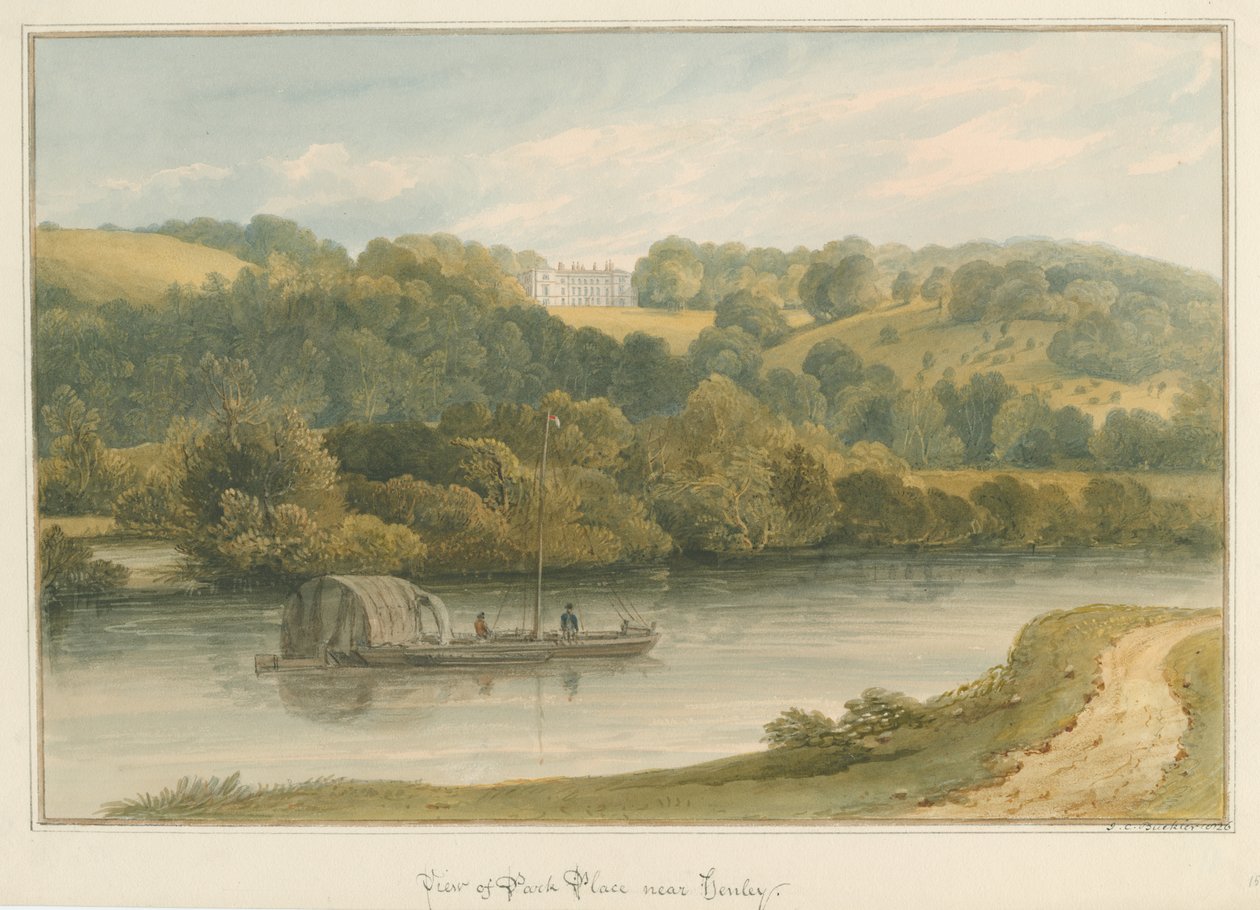 Oxfordshire - Henley upon Thames- Park Place, 1826 af John Chessell Buckler