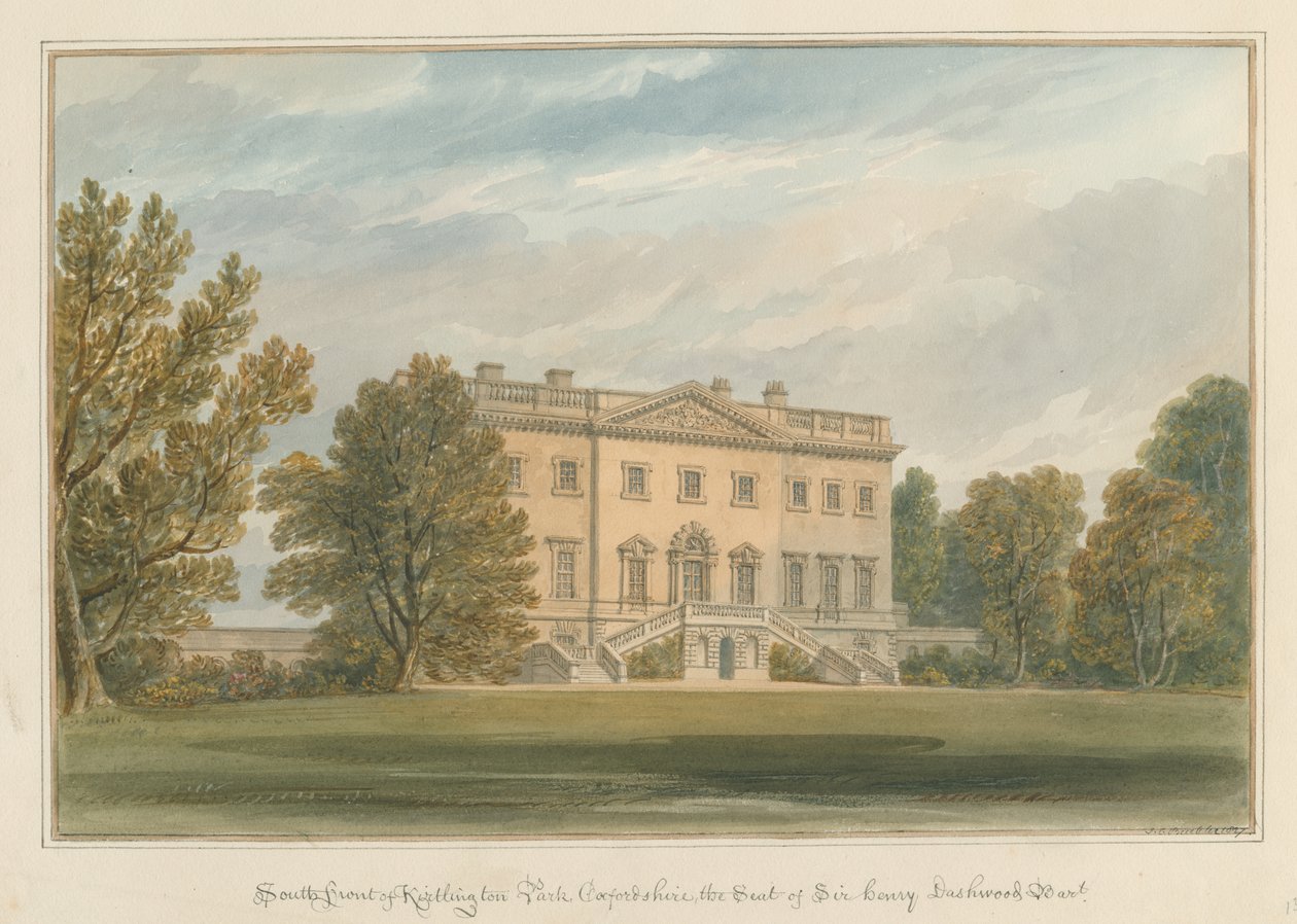 Oxfordshire - Kirtlington Park, 1827 af John Chessell Buckler