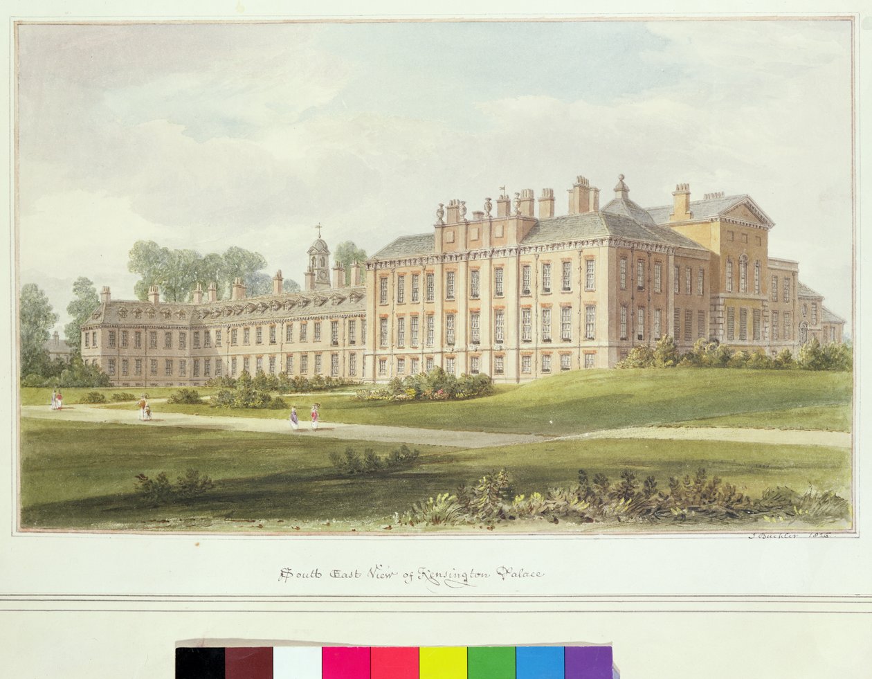 South East View of Kensington Palace, 1826 af John Chessell Buckler