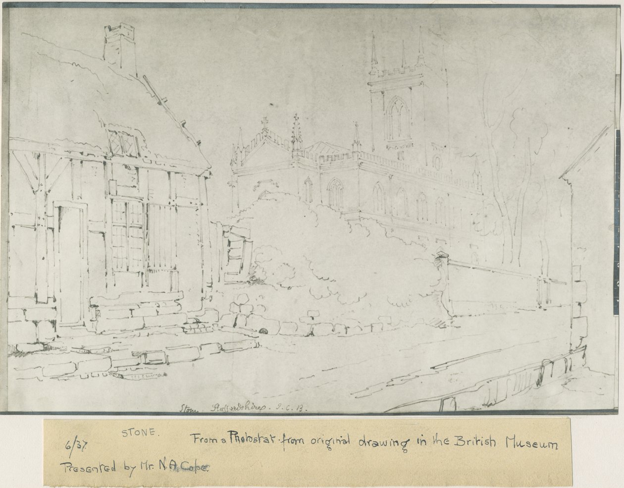 Stenkirken: fotostat, nd [c 1841] (tryk) af John Chessell Buckler