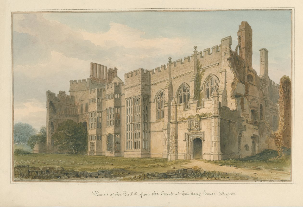 Sussex - Cowdray House af John Chessell Buckler