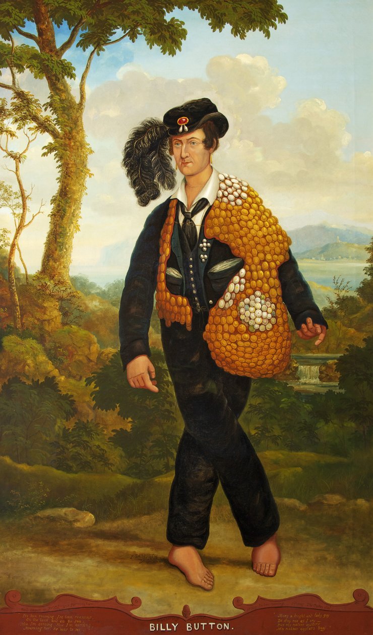 Portræt af Billy Button, the Singing Minstrel, ca. 1830 (olie på lærred) af John Church Dempsey