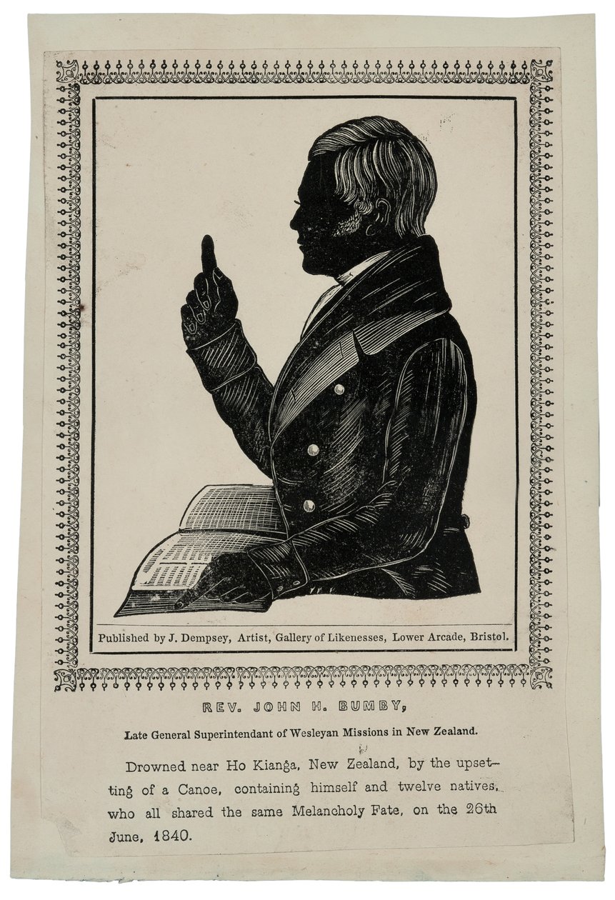 Rev. John H. Bumby, ca. 1840 (trægravering) af John Church Dempsey
