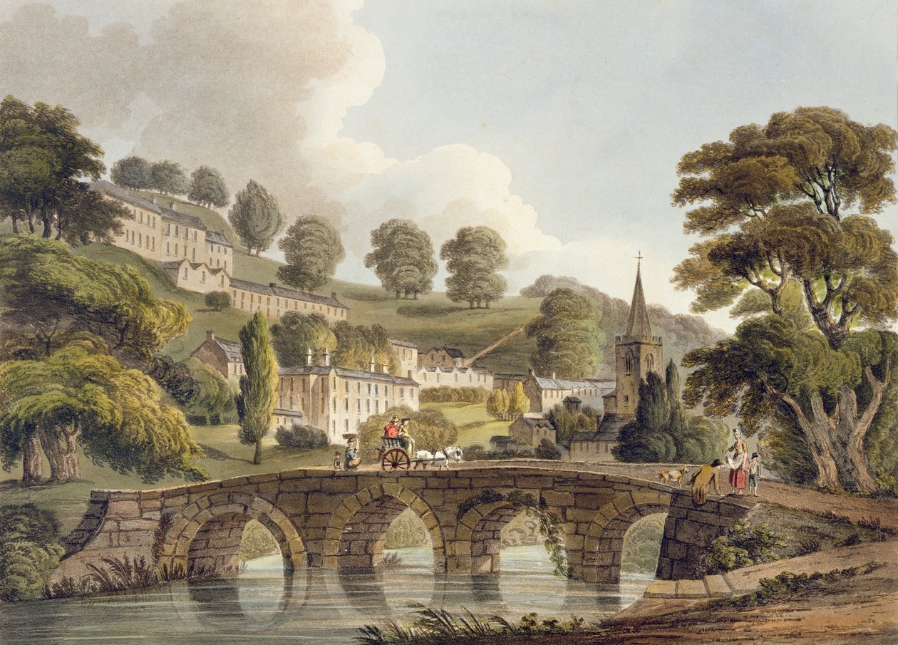 Bradford, fra "Bath Illustrated by a Series of Views", graveret af John Hill (1770-1850), udgivet af William Miller, 1805 (akvatint) af John Claude Nattes