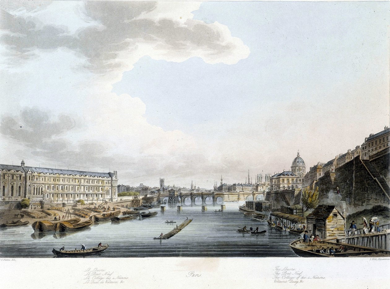 Paris: Pont Neuf - af J.C Mats af John Claude Nattes