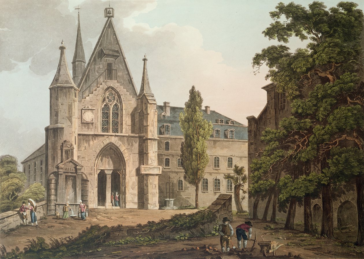 College de Navarre i Paris, graveret af I. Hill, 1809 (akvatinte) af John Claude Nattes