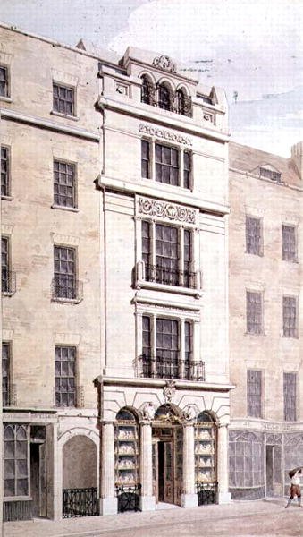 Rundell, Bridge and Rundell, 32 Ludgate Hill, 1826 (wc på papir) af John Clement Meade