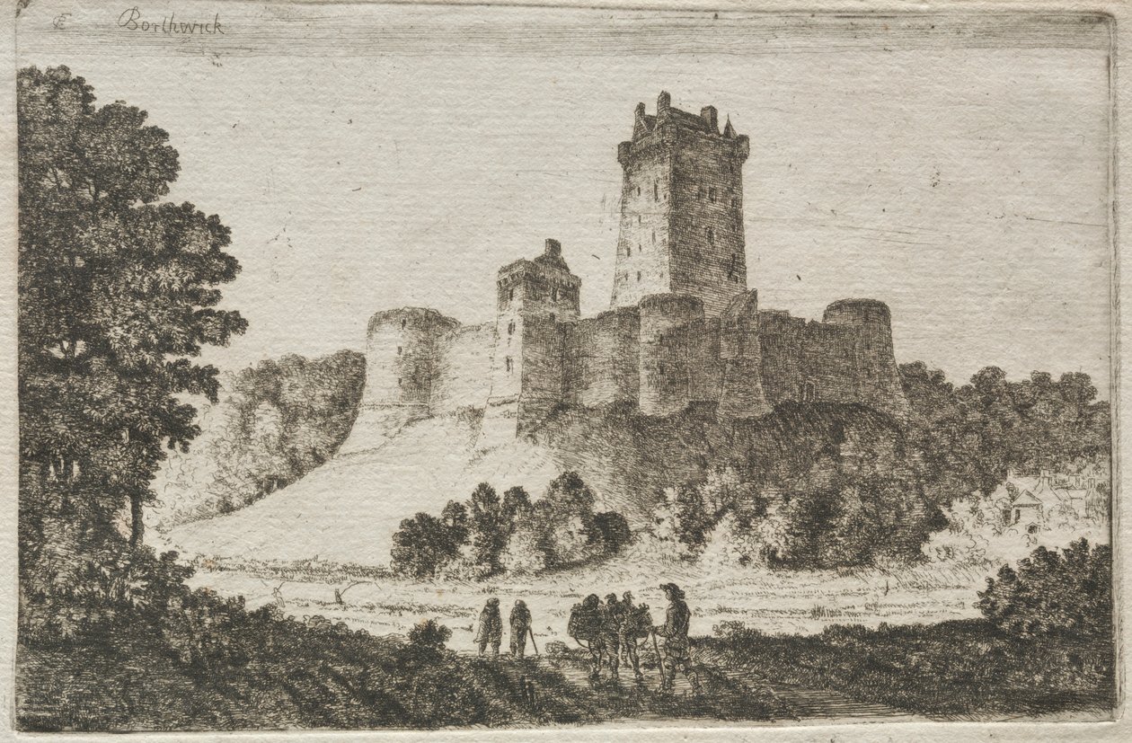 Borthwick Castle fra øst af John Clerk of Eldin